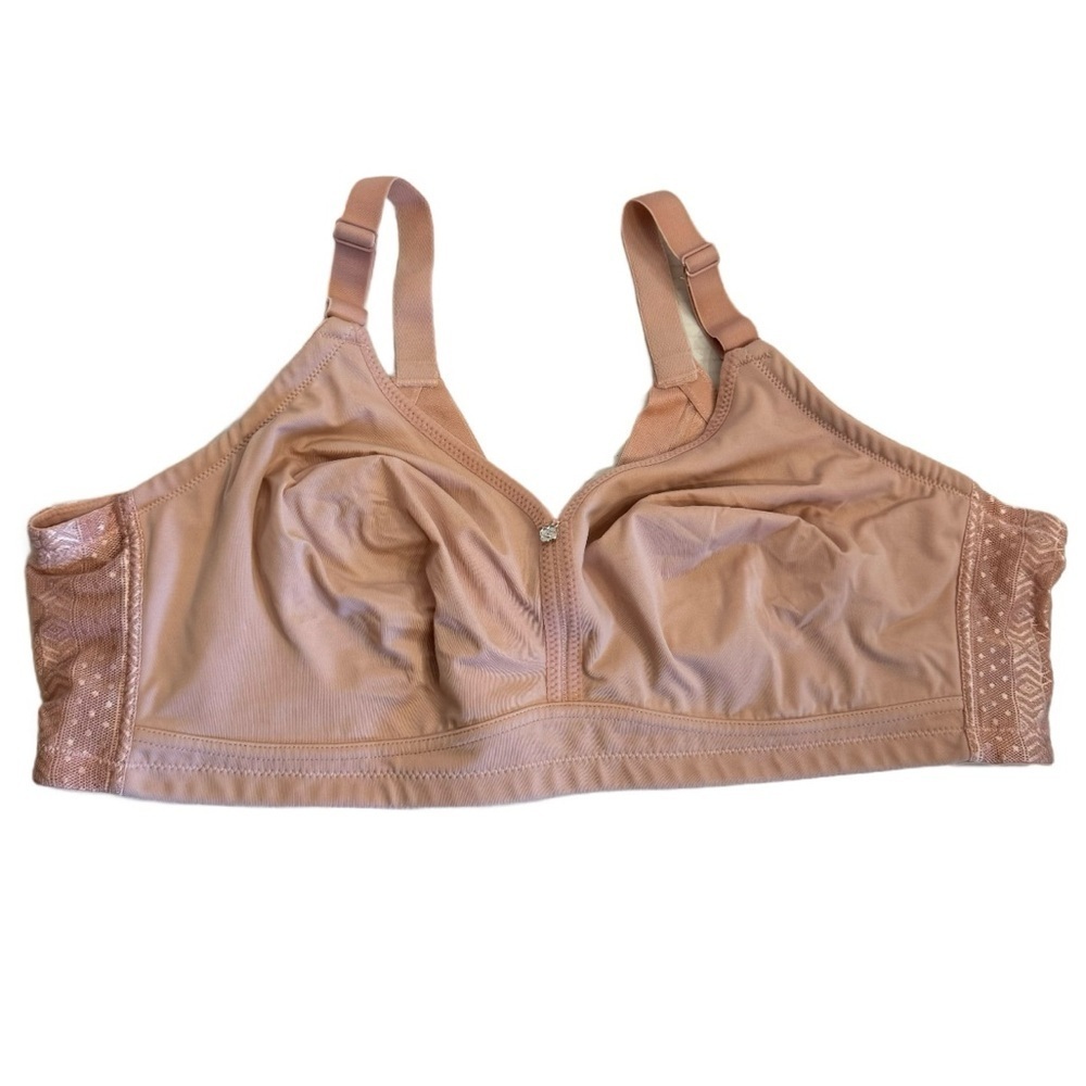 44C Breezies Bra Nude Rose Color Seamless Wirefree Support Comfort